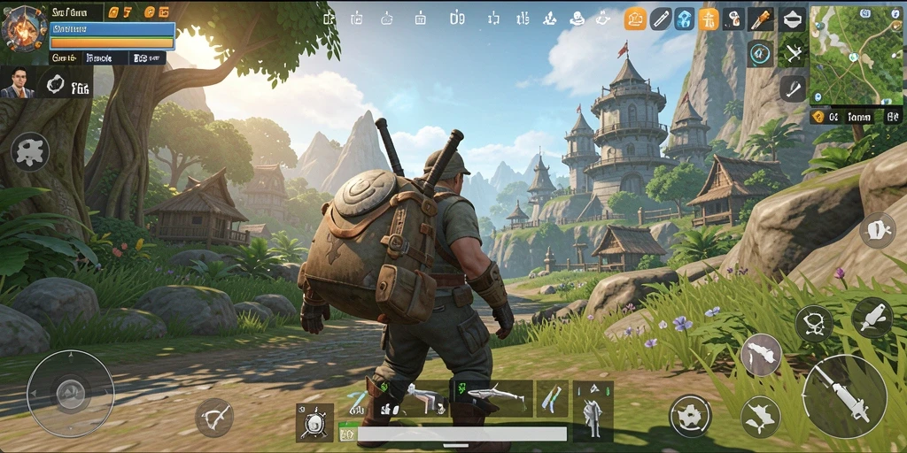 Tampilan menakjubkan dari gameplay 6CF dalam dunia terbuka.