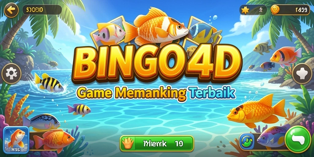 Tampilan gameplay memancing yang menakjubkan di BINGO4D.
