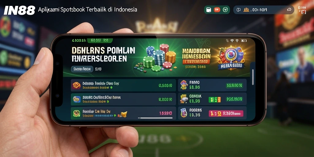 Tampilan utama IN88 yang menampilkan berbagai opsi taruhan olahraga.