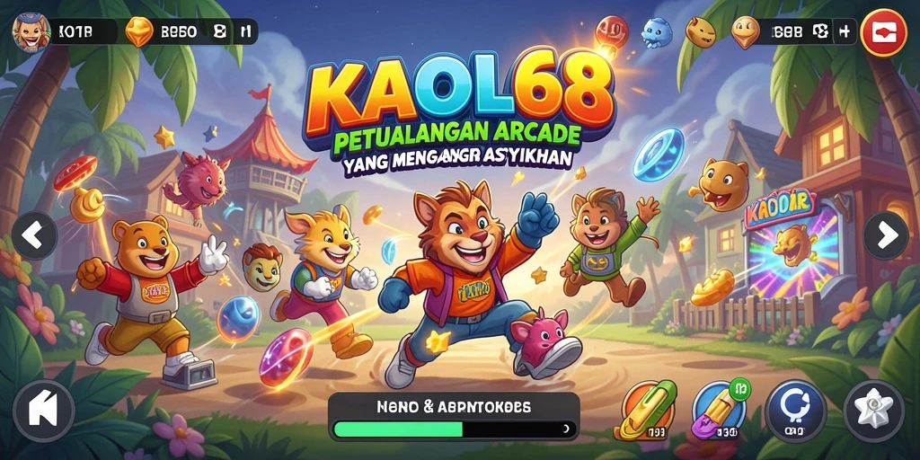 Tampilan gameplay KAOL68 yang penuh warna dan seru.