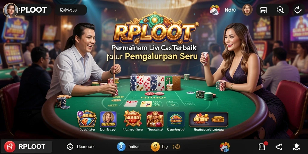 Tampilan gameplay Live Casino yang mendebarkan di RPLOOT.