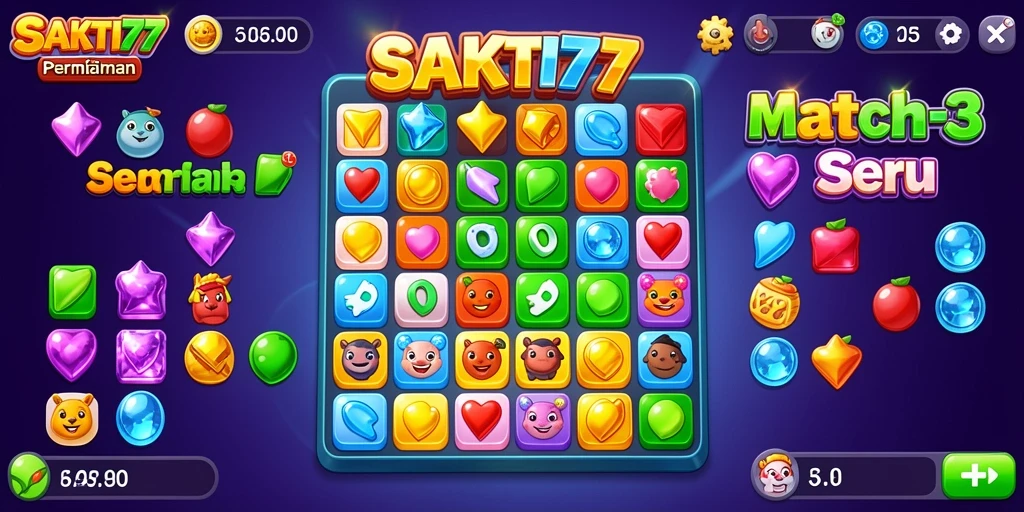 Tampilan gameplay SAKTI77 yang penuh warna dan seru.