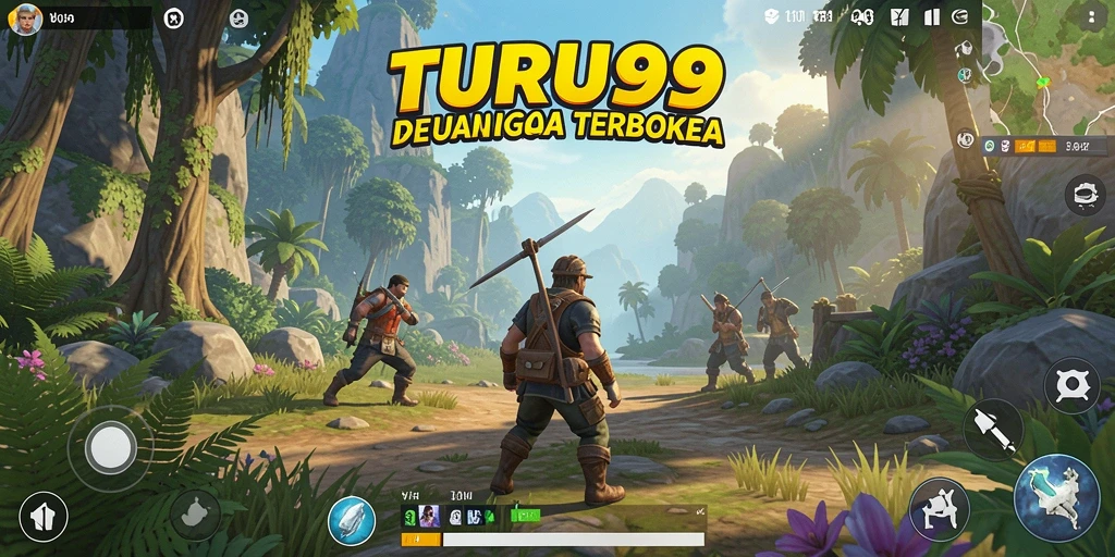 Screenshot gameplay TURU99 yang menunjukkan dunia terbuka yang luas.