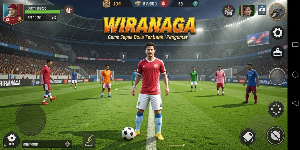 Tangkapan layar dari gameplay WIRANAGA menampilkan pertandingan seru.